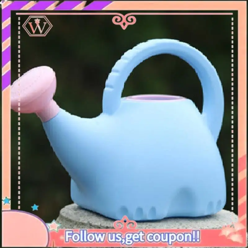 Plastic Watering Can Cute Indoor Outdoor Garden Plants, Kids Toy Watering Can With Shower Head Elephant Reusable