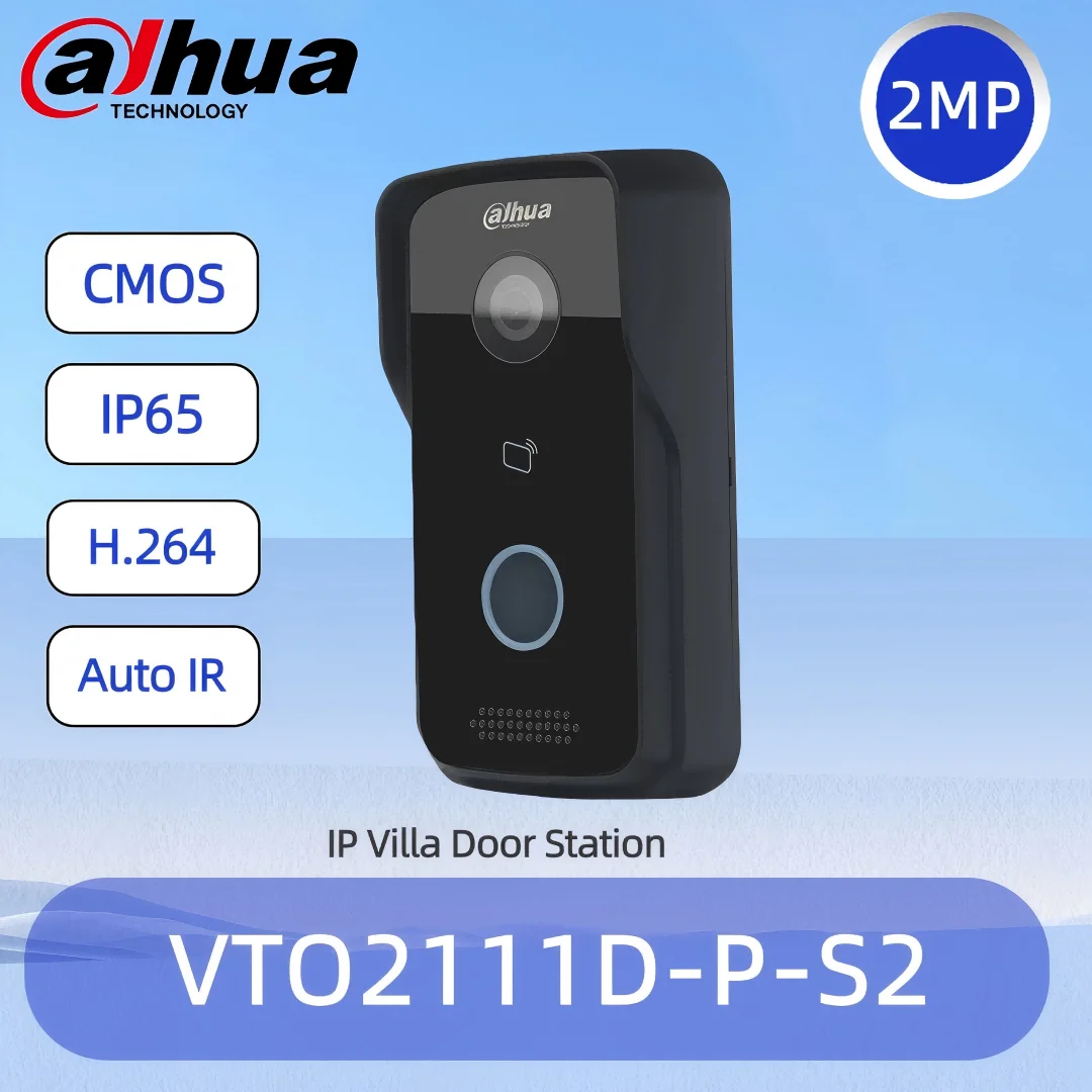 Dahua DHI-VTO2111D-P-S2 IP Villa Door Station Two-way Voice Call Tamper Alarm PoE Power Control Two Locks High Definition Camera