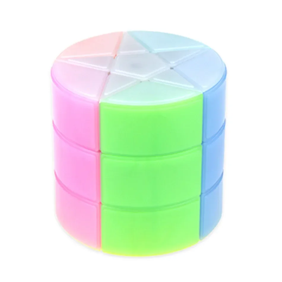 Yongjun arc-en-ciel cylindre 3x3 Cube magique Puzzle Magico jouets éducatifs pour les étudiants 7 étoiles colorées octogonales cadeaux pour enfants