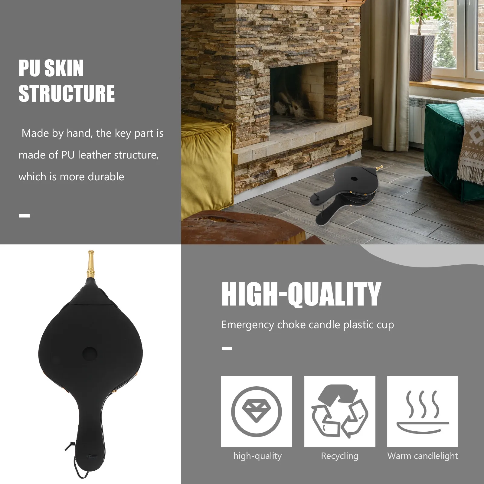 

1 шт. Ручной воздуходув для камина, мощный портативный вентилятор для розжига, уличный вентилятор для барбекю, эффективный усилитель пламени