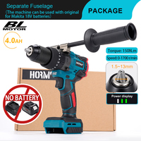 Brushless Electric Hammer Drill Cordless Electric Screwdriver 150N.m Torque Powerful 2-Speed Impact Drill Driver Car Repair Tool