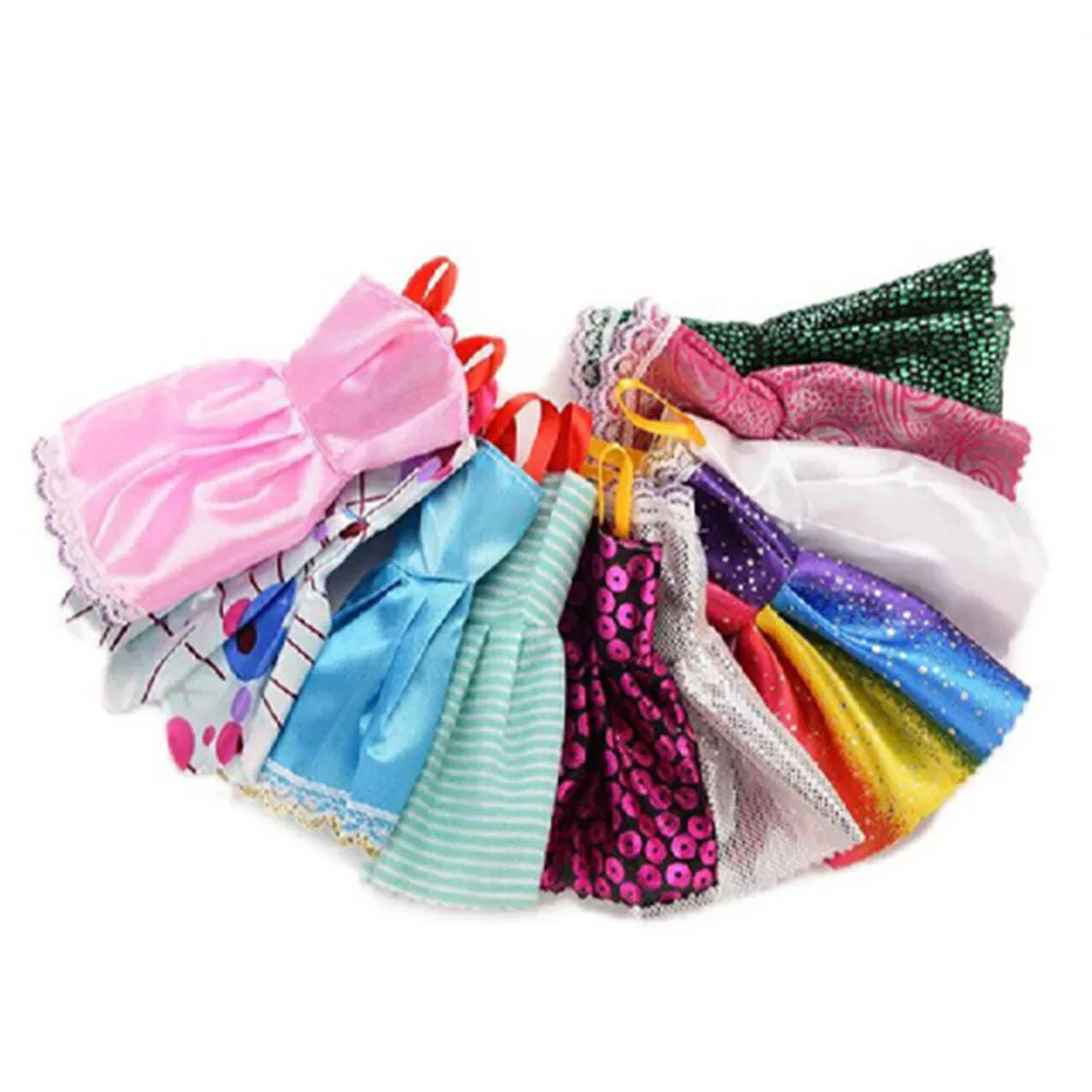 10xHandmade Dress Doll Clothes + 10xShoes High Heels For Doll Kid Toy