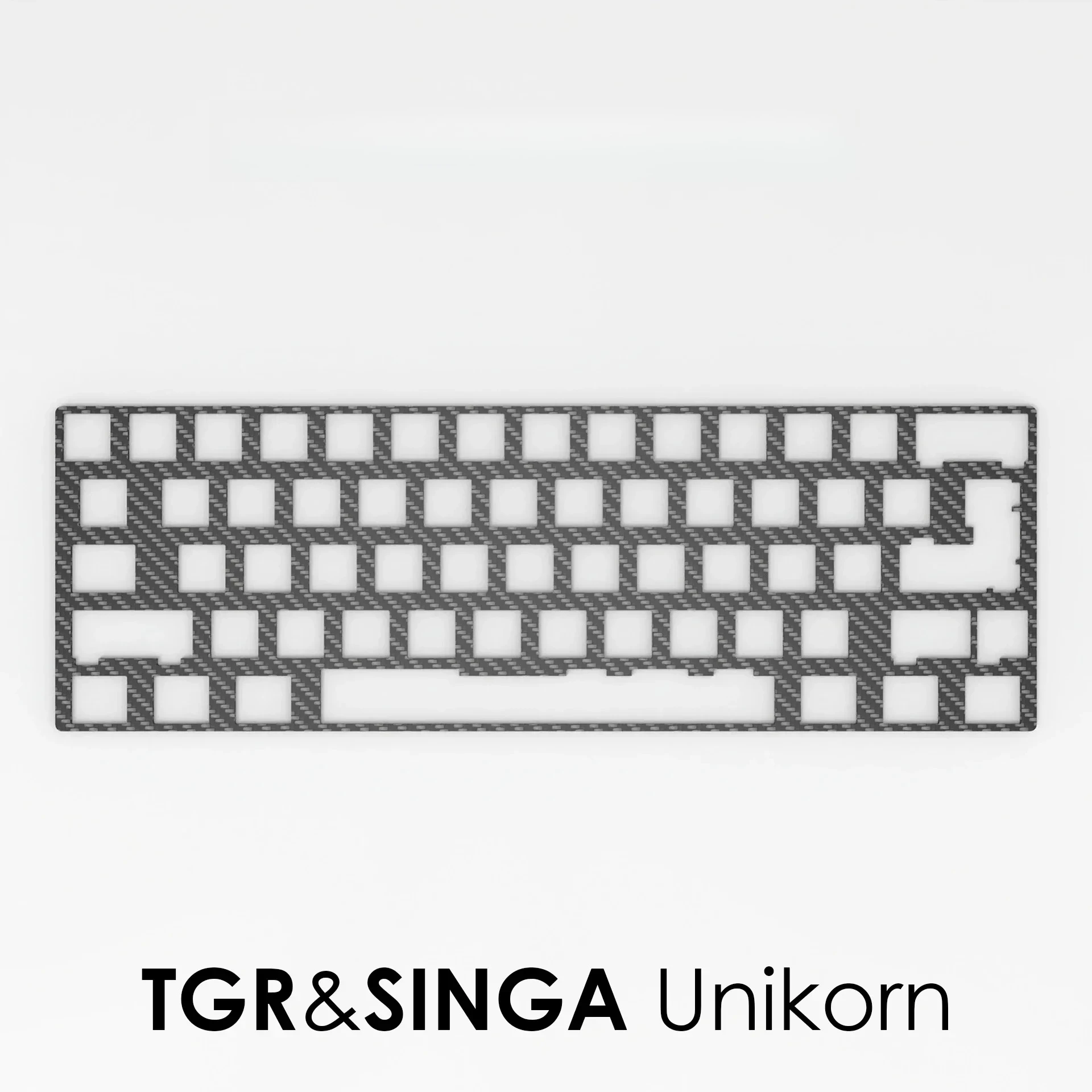 TGR Singa Unikorn Keyboard Sound Improving Carbon Fiber Plate Brass CF (for PCB Screw In Stab Version)