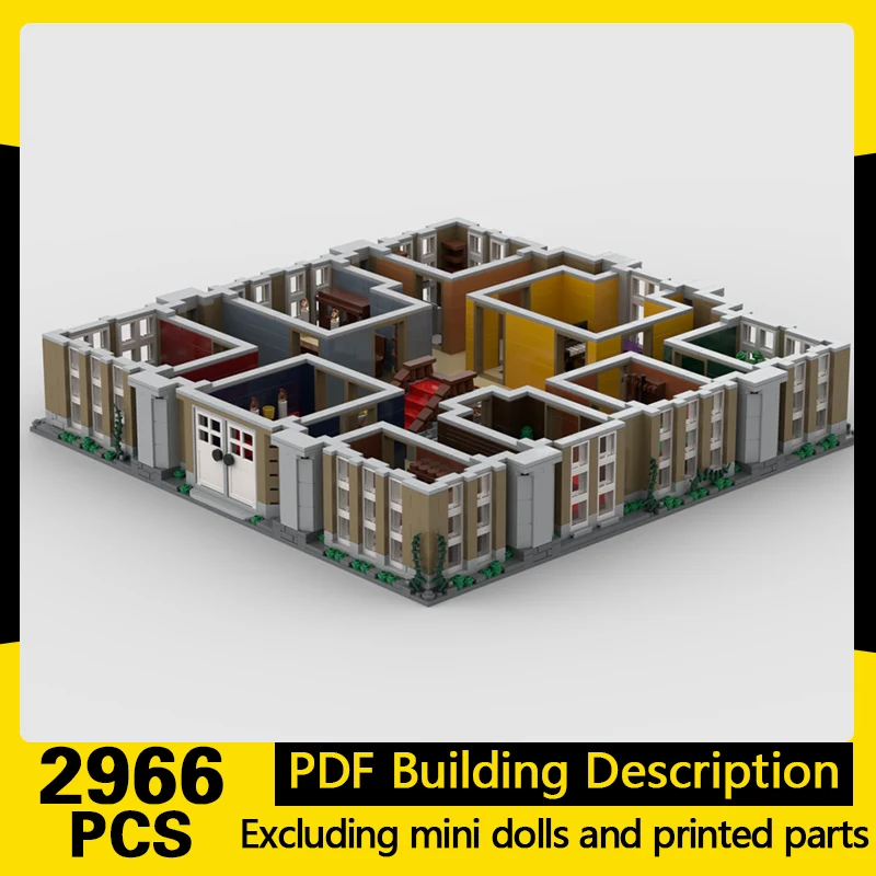 

City Street View Model MOC Building Bricks Clue The Board Game Modular Technology Gifts Holiday Assemble Children Toys Suit
