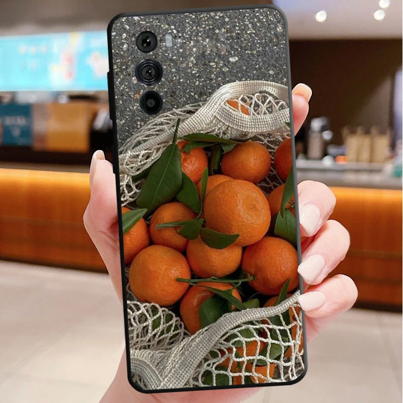 New Soft TPU Phone Case For Motorola Edge 60 50 40 Pro 60 50 40 30 Ultra Neo Fusion Moto G Stylus G Fruit Oranges