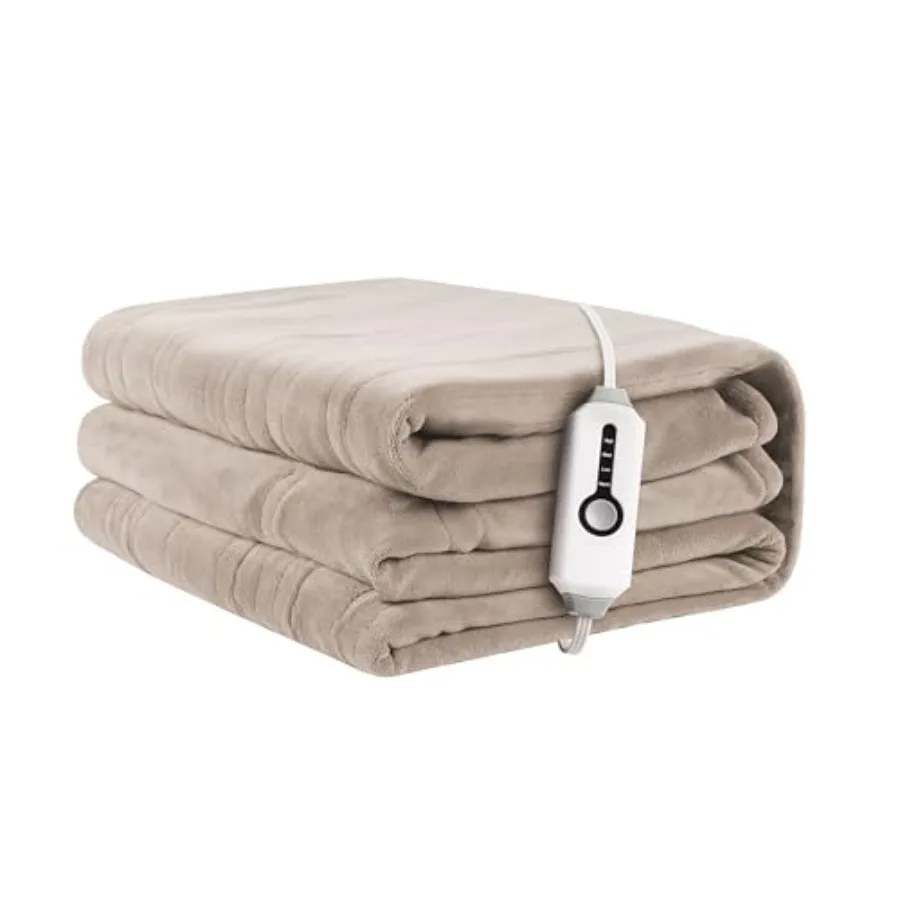 

Electric Heated Blanket 72"x84" Full Size Soft Coral Fleece with 4 Heating Levels and 10 Hours Auto-Off Machine Washable Cozy P