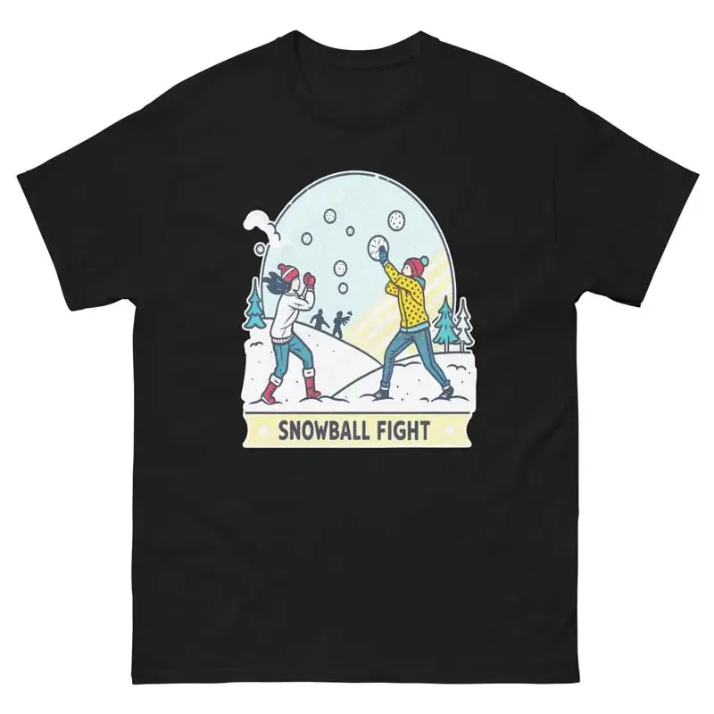 Snowball Fight Mountain Ski Resort Town T Shirt