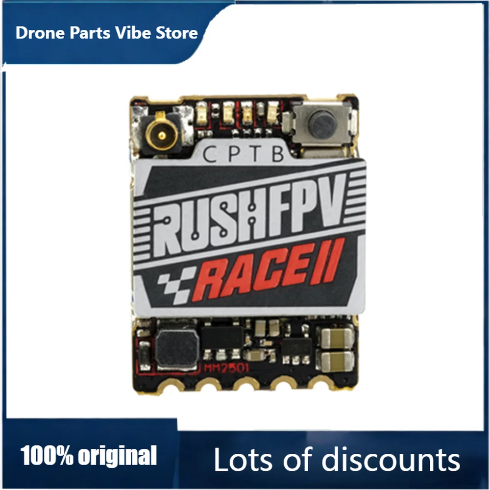

FyRUSH TANK RACE 2 FPV VTX Transmitter,5.8G 48CH with SmartAudio V2.1,200mW MAX/Pit Mode,20x15mm for Whoop Toothpick Racing Dron