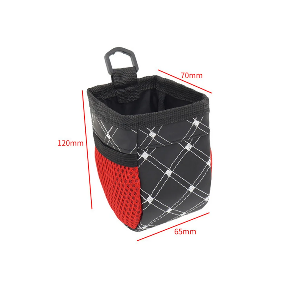 حقيبة تخزين تنفيس أسود-أحمر سعة كبيرة منظم Pu للهاتف زجاجة ماء منفذ السيارة الحقيبة التخزين الداخلي