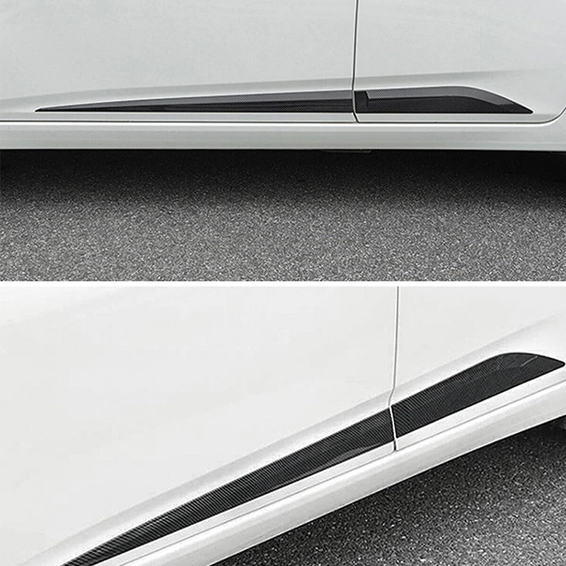 

Car Accessories For Nissan Sentra sylphy 2020-2023 ABS Chrome carbon Side Door Car Body Molding skirts scratch Cover Trim 4PCS