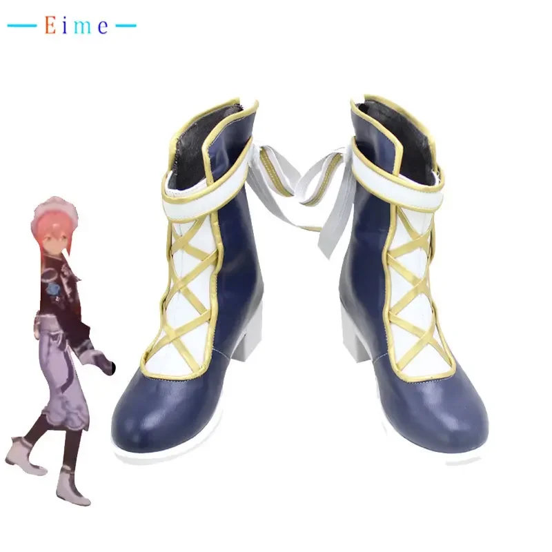 

Tori Himemiya Cosplay Shoes Game Ensemble Stars White Katyusha Cosplay Prop PU Leather Shoes Halloween Boots Custom Made