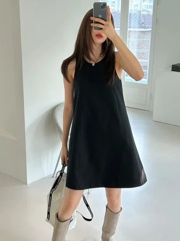 루즈핏 원피스 슬림핏 여성용 루즈핏 캐주얼 라운드넥 여성용 단색 반팔 원피스 드레스 원피스 드레스 원피스