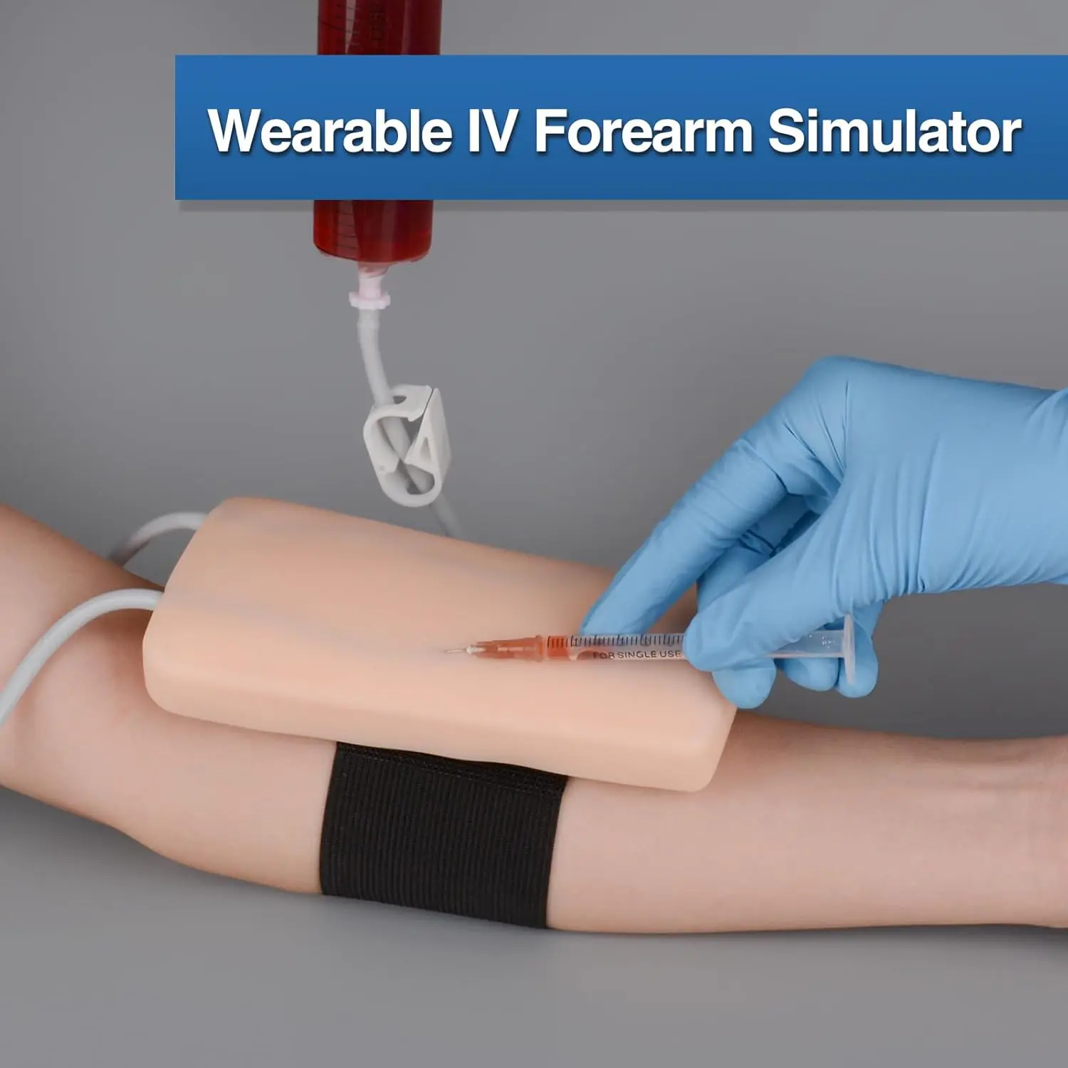 Wearable IV Injection Practice Pad Kit Phlebotomy & Venipuncture IV Start Training for Nursing School Medical Student Education
