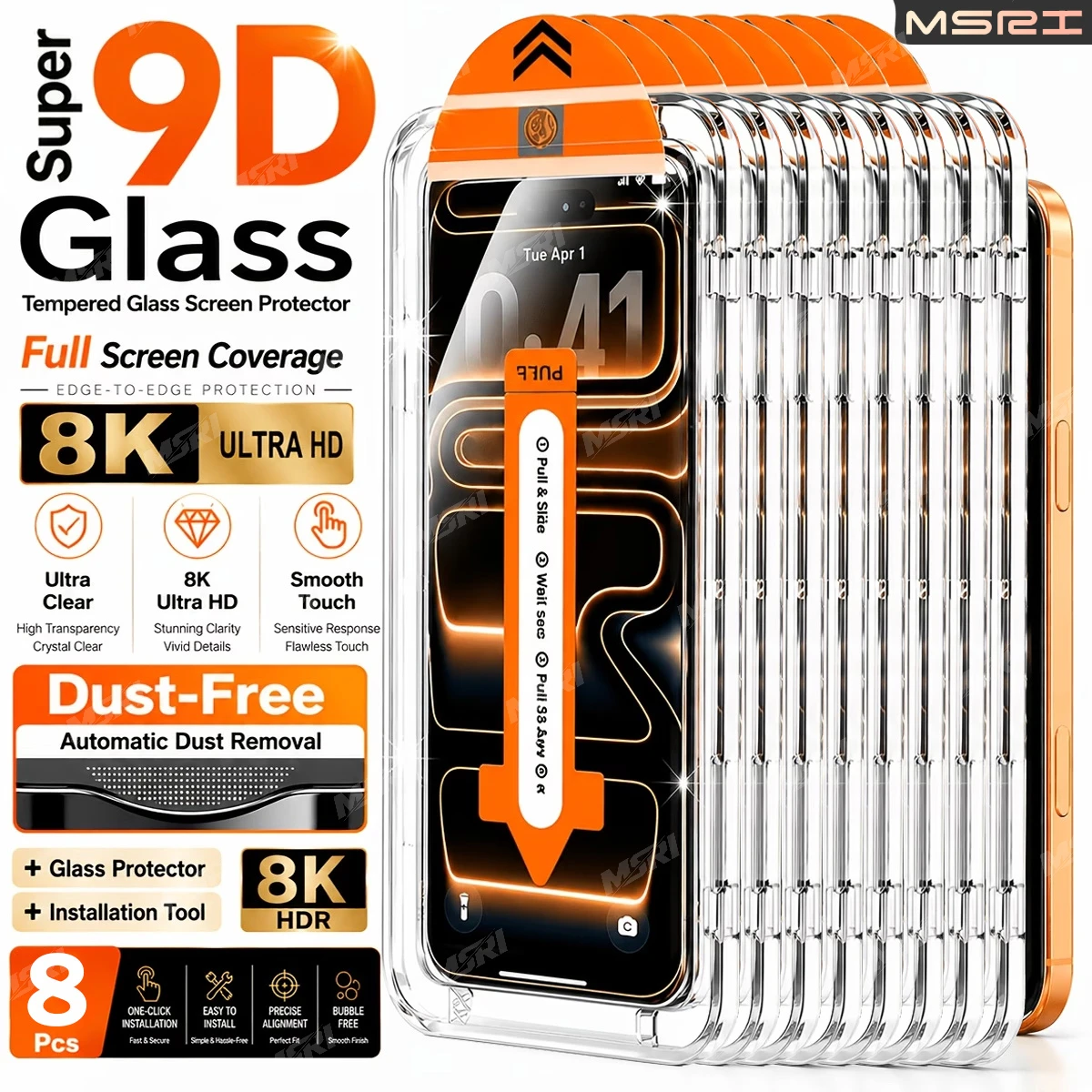 8pcs 8pcs Ultra-Hd Tempered Glass Screen Protectors Installation Kit And Auto-Alignment Kit. for Iphone 18 Pro Max/17/16/15/14/13/12 - Aliexpress Deal