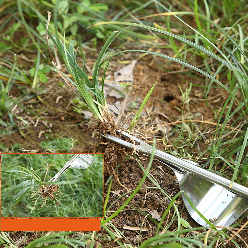 Holzgriff Edelstahl Garten Unkraut vernichter Hand Jäten tfernung Cutter Puller Werkzeuge Multifunktions-Unkraut transplantation