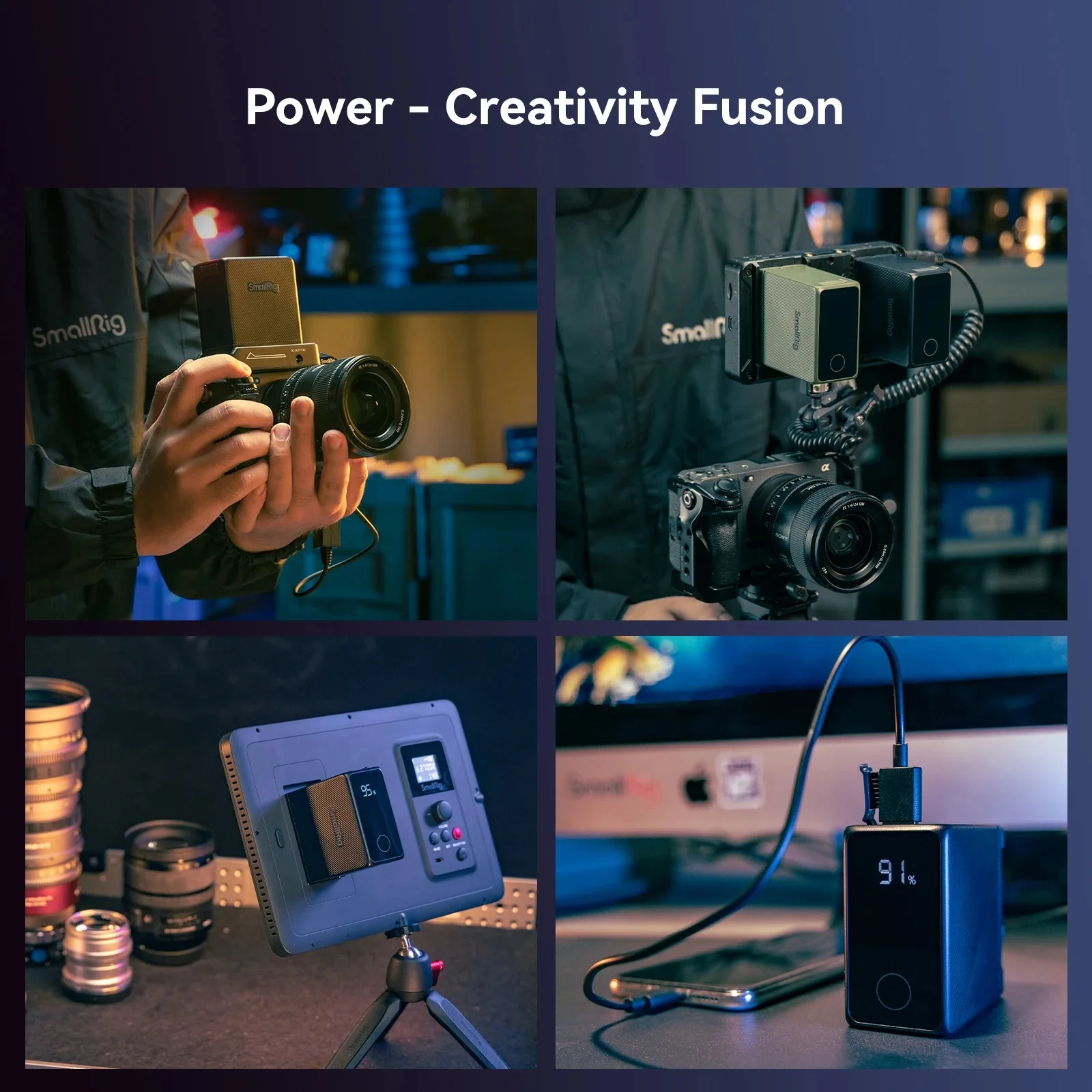 SmallRig NP-F970 USB-C كاميرا قابلة للشحن 10500mAh استبدال البطارية لسوني NP-F970 رصد الارسال مصباح ليد الكاميرا #6