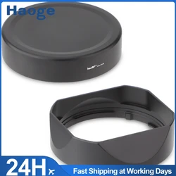 Haoge LH-X53B Square Metal Lens Hood Shade with Metal Cap for Fujifilm Fuji Fujinon XF 35mm F1.4 R / XF35mmF1.4 R  Lens