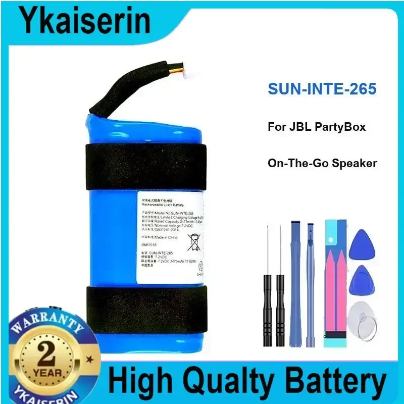 

Сменный аккумулятор SUN-INTE-265 емкостью 2475 мАч для JBL PartyBox on The Go, беспроводной Bluetooth-динамик, портативные аккумуляторы, гарантия