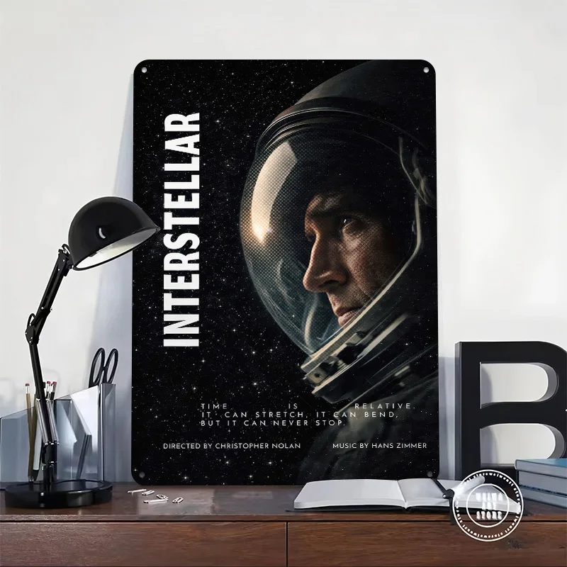 Interstellar Movie Printing Poster Customized Retro Wall Art Vintage Metal Signs for Mancave Bedroom Decoration Gaming House