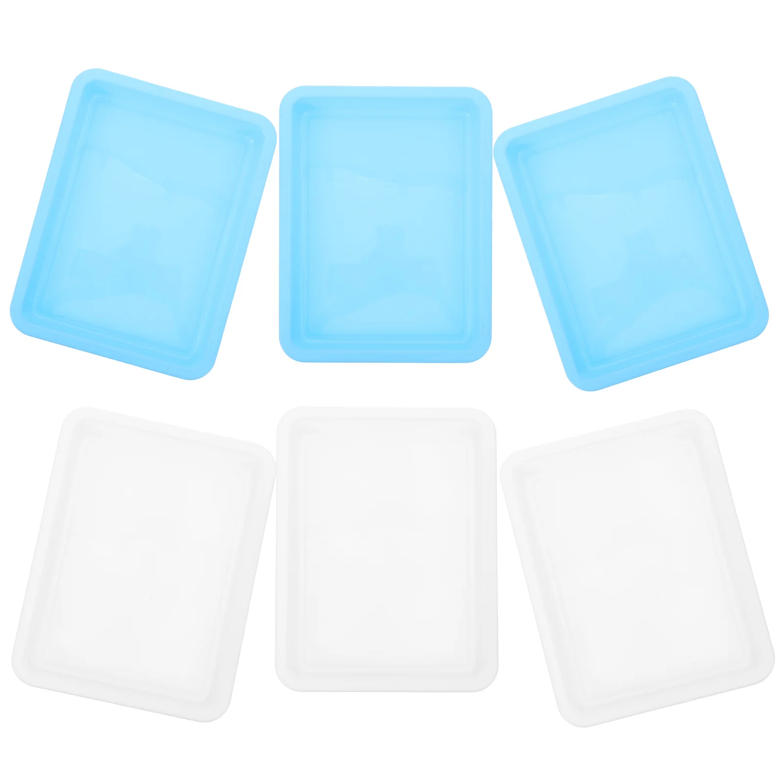 6Pcs Laboratory Trays Leakproof Plastic Containment Trays for Chemical Experiments Classroom Teaching Scientific Experiment