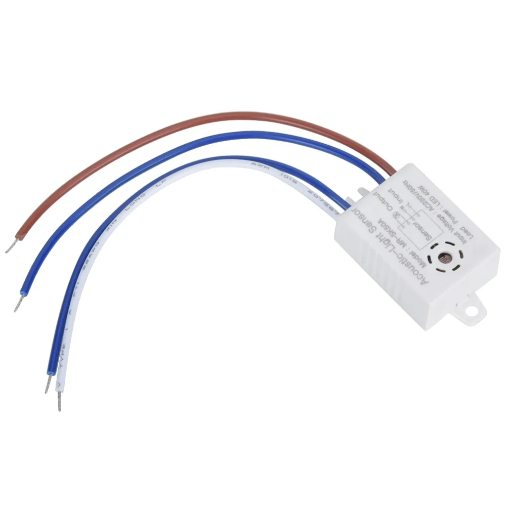 5PCS MRSK50A LED Sound and Light Control Switch High Sensitivity 50 Decibels Photoelectric Switch 38 X 28 X 16mm Voice Activated