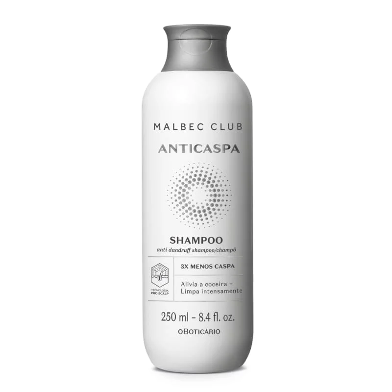 O BOTICARIO MALBEC CLUB ANTICASPA SHAMPOO 250ml