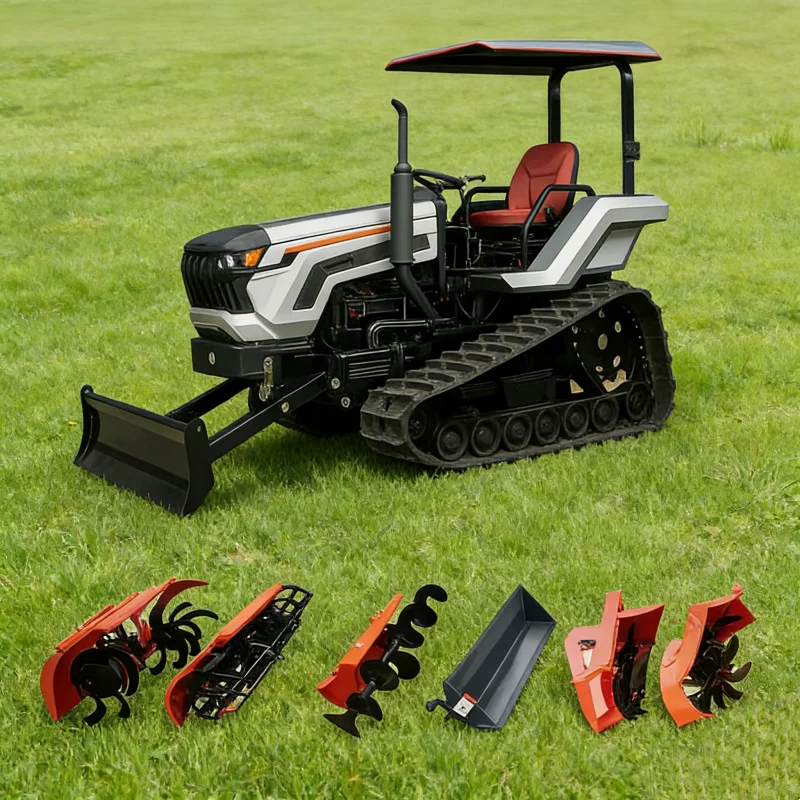 

Гусеничный трактор по индивидуальному заказу, компактный гусеничный сельскохозяйственный трактор мощностью 35 л.с., с различными насадками, сельскохозяйственная машина для фруктового виноградного сада