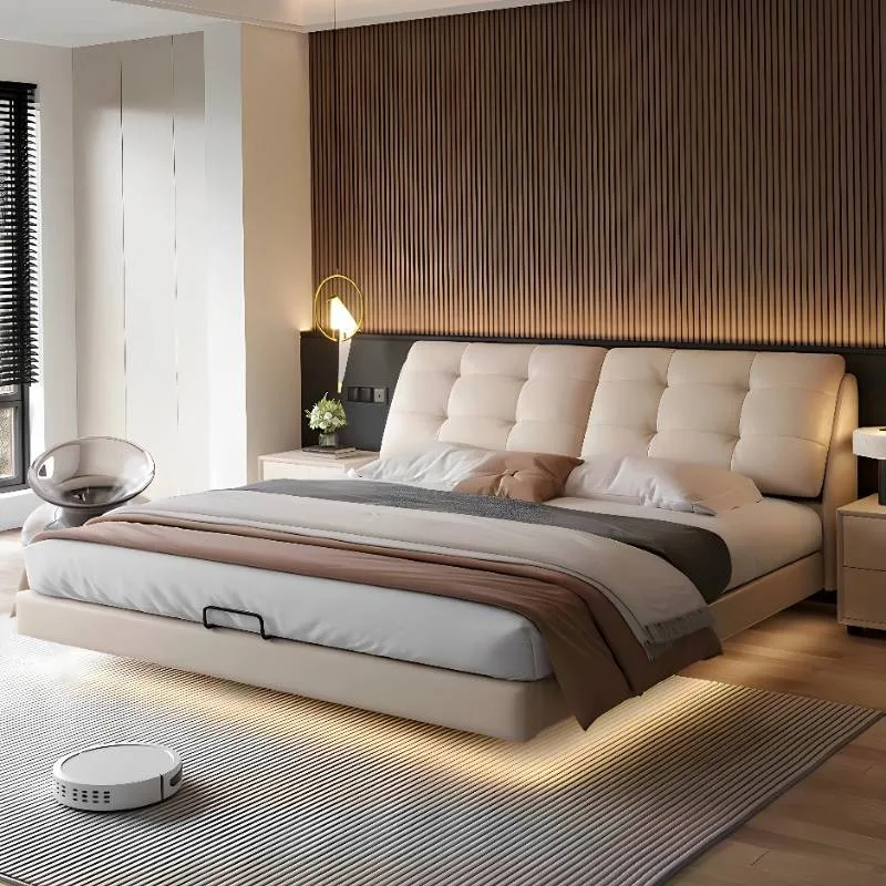 Large Frame Lamp Bed Decoration Couples Hanging Luxury Modern Bed Single Headboards Lounges Camas De Dormitorio Furniture Home