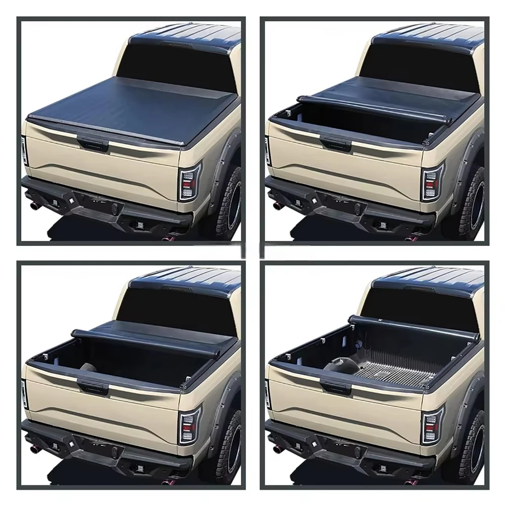 High Quality Waterproof Locking Soft Roll up Tonneau Cover for F150/Ranger  for RAM 1500 NP300-PVC Vinyl