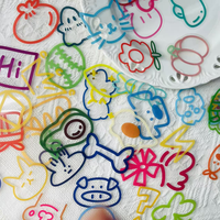60pcs Colorful Sketch Stickers Cartoon Elements Decoration Laptop Scrapbook Diary DIY Guitar Mug Organizer Waterproof Stickers