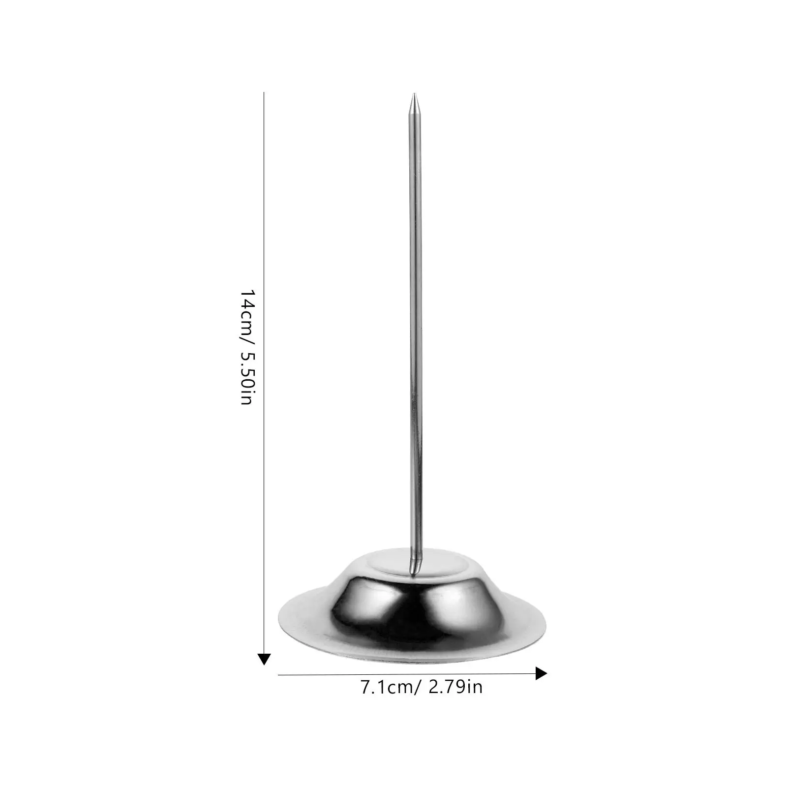 Heavy Duty Stainless Steel Desk Receipt Holder Spike for Bills Checks Memos Tickets Restaurant Pub Office Milk Tea Shop Memo