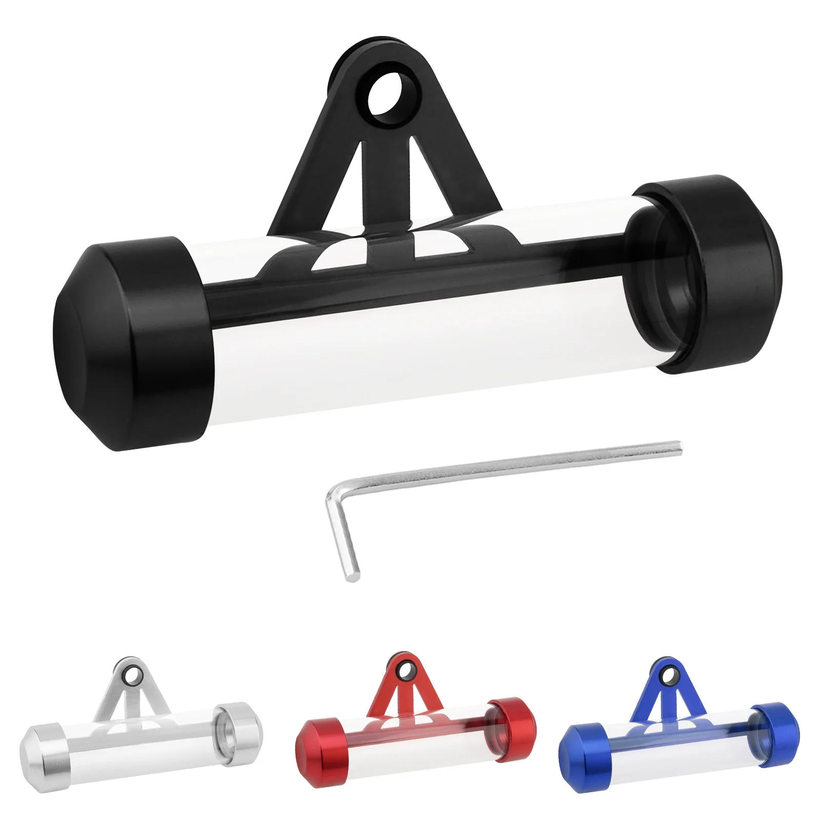 Support universel en alliage d'aluminium étanche pour disque de taxe, compatible avec les motos et scooters, tube de rangement cylindrique pour carte grise