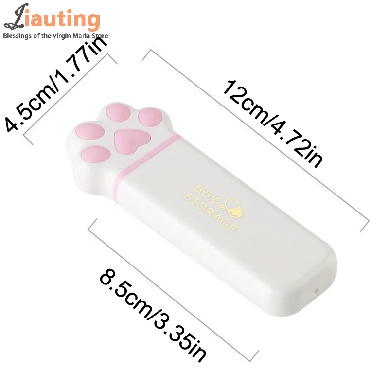 Cute Cat Claw Pill Box Daily Pill Organizer Portable Medicine Container Travel Pill Holder Moisture Proof Pill Case