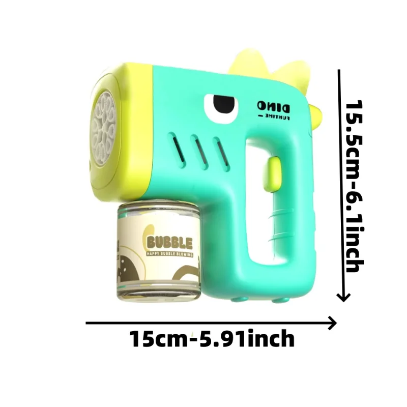 Holiday Home, Dinosaur, Children, Bubble Machine, Operator, Gun, Outdoor Bubble Blowing, Boys and Girls, Electric Gatling Toys