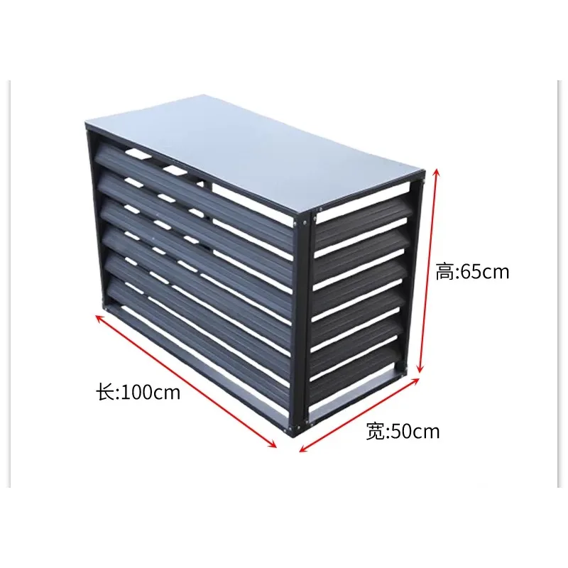 Aluminum Alloy Air Conditioner Outer Machine Cover Louver Outdoor Machine Protective Cover Rainproof Vent Louver Electric/Manual