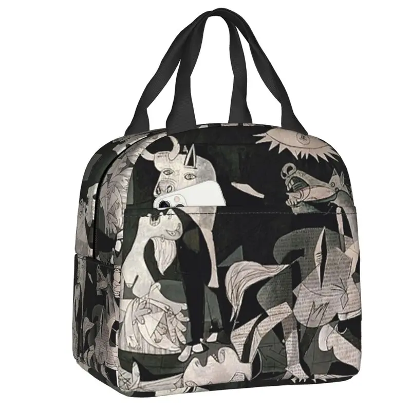 Spain Pablo Picasso Guernica Insulated Lunch Bag for Women Leakproof Thermal Cooler Lunch Tote Office Picnic Travel