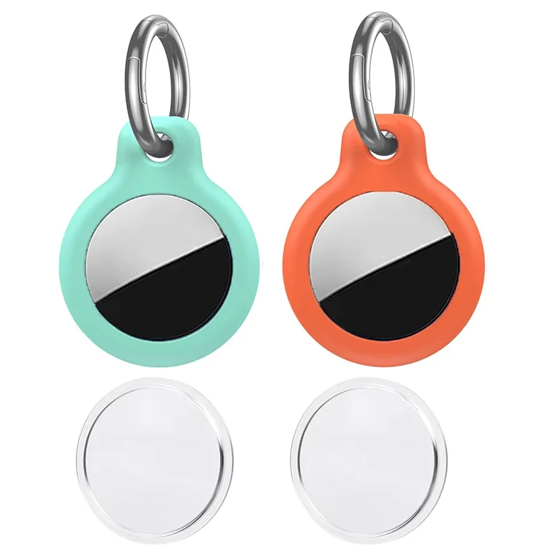 For Apple AirTag Soft Holder Keyring Strap Protective Shell Soft TPU Keychain Cover For Tracker Keychain Cover Luggage Key Cover