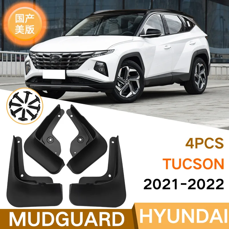 

For Hyundai Tucson 2021-2022 Car Molded Mud Flaps Splash Guards Mudguards Front Rear Styling Front Rear Wheel Accessories