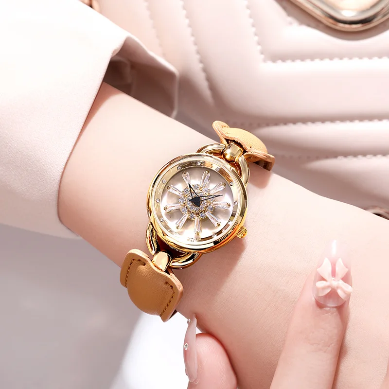

New luxury women's watch steel diamond-encrusted fashion trend student waterproof quartz watch casual gift