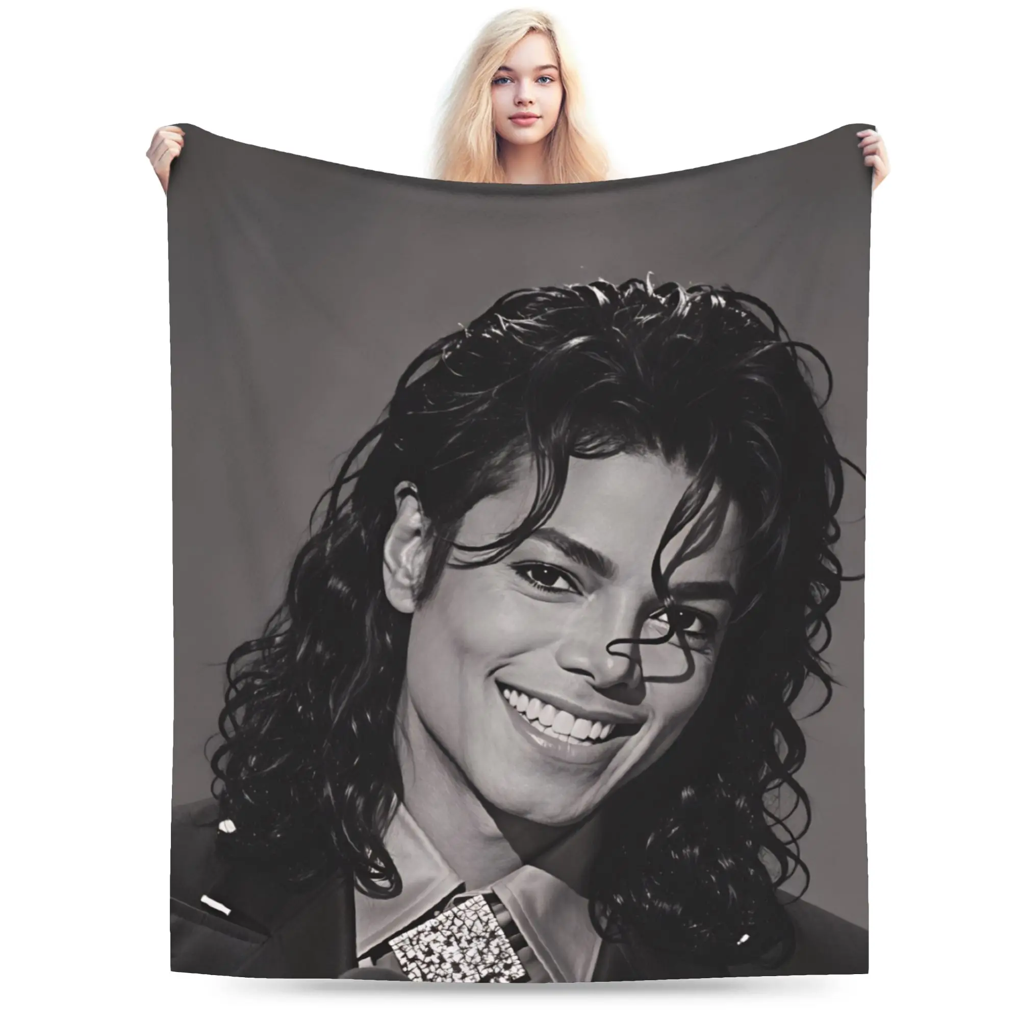 M-Michael Jacksons Blanket  Warm Soft Comfortable Plush Throw Blanket For Children Chair Sofa Bed Flannel Bedspread Bed Cover