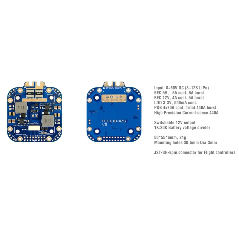 

BEDW-XCLASS PDB FCHUB-12S V2 Board 5V & 12V Output W/ Current Sensor 3-12S Lipo For RC Drone FPV Quadcopter Multicopter