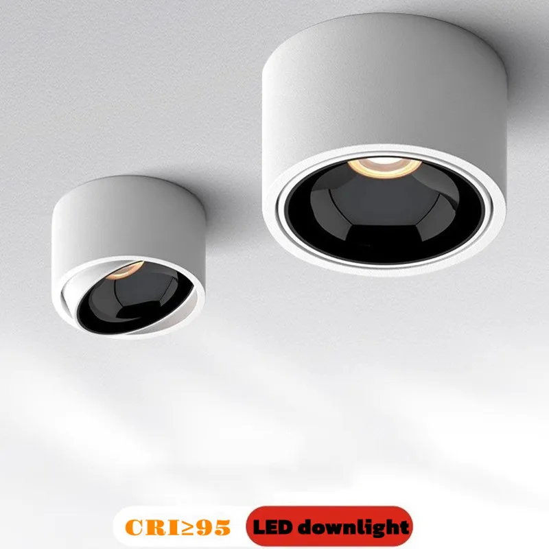 Surface-mounted LED downlight with anti-glare ceiling fixture, modern and minimalist design, 30° adjustable. 110V/220V 5W7W9W