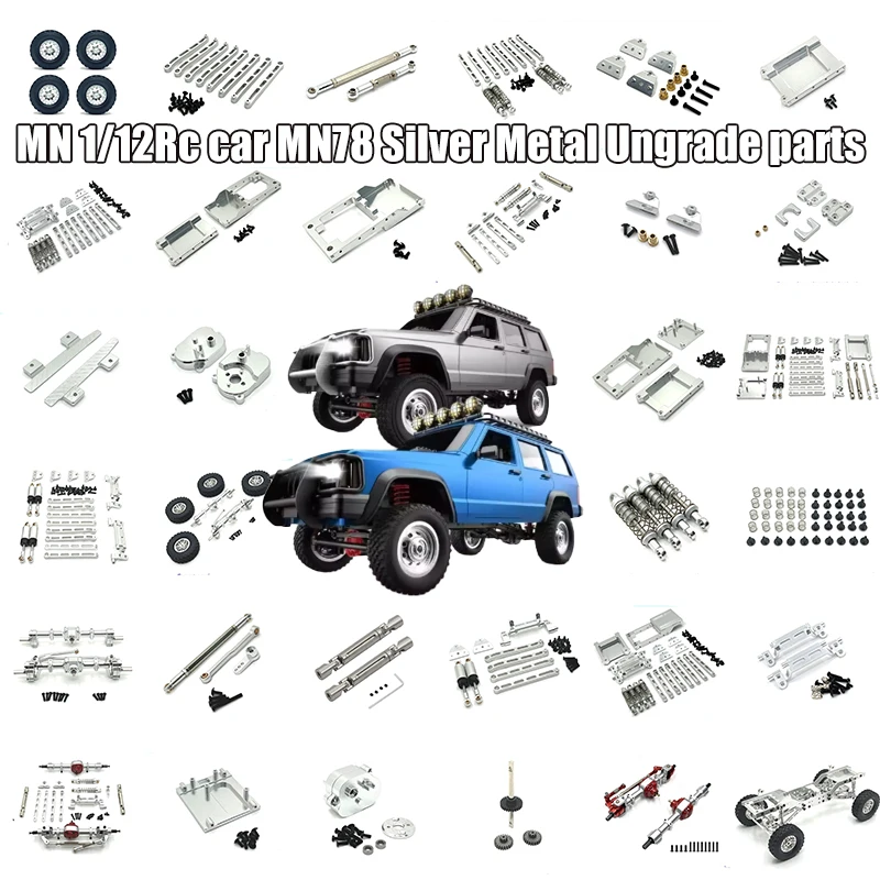 MN MN78 MN-78 RC Car Metal Parts Axle Housing Center Net Tie Rod Front and Rear Door Wave Box Light Group Remote Control Seat