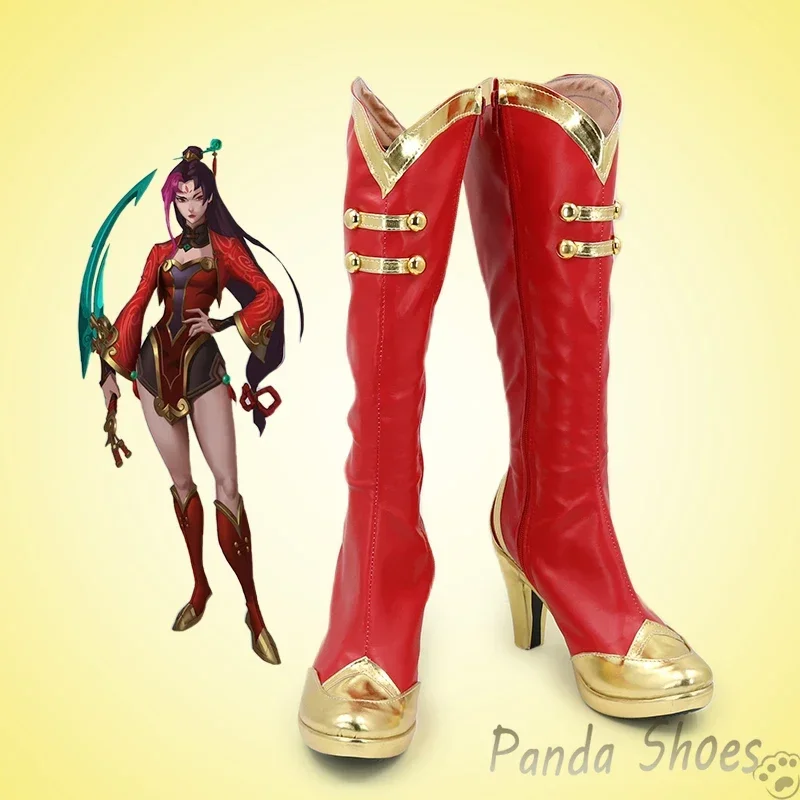 

Diana LOL Обувь для косплея Game League of Legends Cos Длинные сапоги Scorn of the Moon Косплей Костюм Опора Обувь для Con Halloween