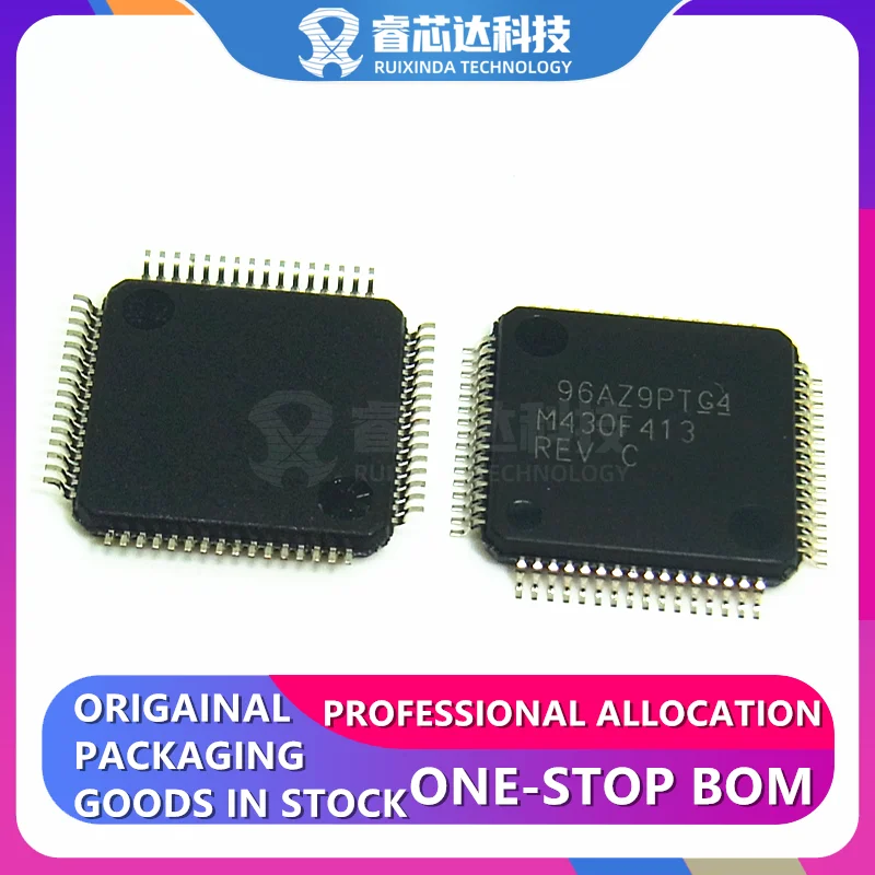 MSP430F413IPMR M430F413 LQFP64 MSP430 CPU16 MSP430x4xx Microcontroller IC 16-Bit 8MHz 8KB (8K x 8 + 256B) FLASH 64-LQFP (10x10)