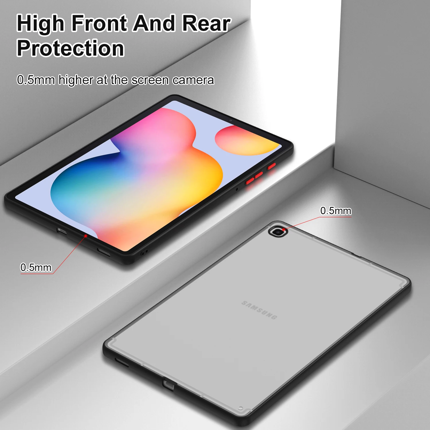 Anti-Drop Transparent Protective Case for Galaxy Tab S6 Lite ,SM-P610/Wi-Fi SM-P615/LTE 2020/2022/2023/2024 Durable Tablet Shell