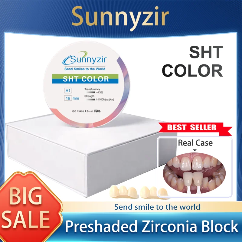 Sunnyzir CAD CAM CNC Dental Zirconia Block 5 Axis Milling For Zirconio Dental Dics For SHT Colored Zirconia Block Materials