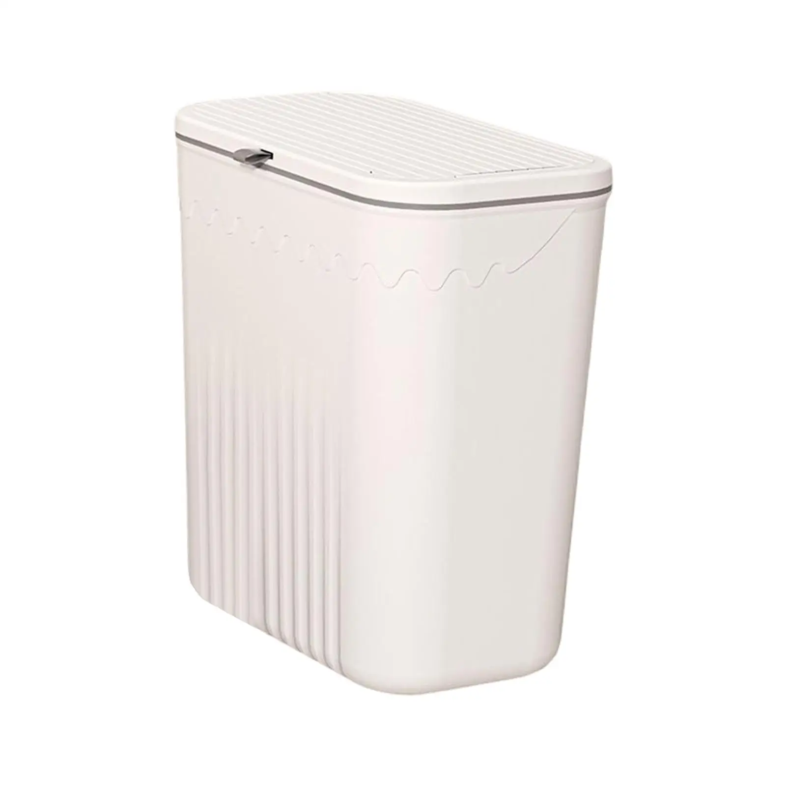 Indoor Sealed Trash Can with Lid for Kitchen Counter Bathroom Cabinet Small Plastic Waste Basket for Car Office Cupboard