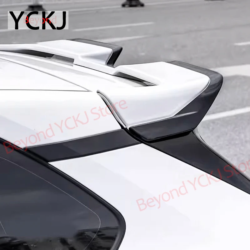 ABS White Black Rear Roof Top Spoiler Tail Trunk Lip Wing Bar Trim Fit for Toyota RAV4 2019-2023 2024 Tail Wing Rear Trunk Lid