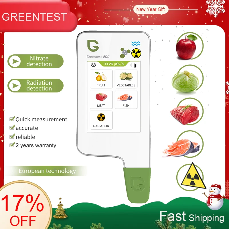 

Greentest ECO 4F Food Safety Detector Nitrate Tester Fruits and Vegetables Meat Portable Radiation Detection Health Care